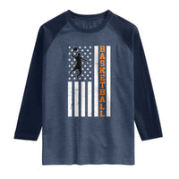 American Flag Basketball Raglan Shirt Patriotic Sports Lover Gift