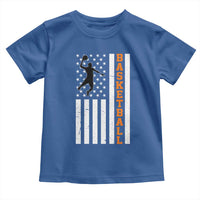 American Flag Basketball Toddler T Shirt Patriotic Sports Lover Gift