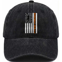 American Flag Basketball Washed Cotton Baseball Cap Patriotic Sports Lover Gift