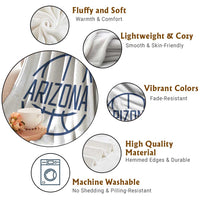 Arizona State Pride Throw Blanket Grand Canyon State Basketball Gift
