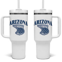 Arizona State Hoops Fan Gift Tumbler With Handle Basketball Lover