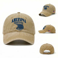 Arizona State Hoops Fan Gift Washed Cotton Baseball Cap Basketball Lover