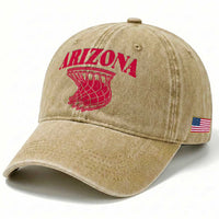 Arizona Fan Washed Cotton Baseball Cap Southwest Basketball Sports Lover
