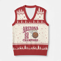 Arizona Champions V-Neck Knit Sweater Vest Gift For Basketball Fan