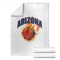 Arizona State Pride Throw Blanket Flaming Basketball Coach Gift