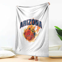 Arizona State Pride Throw Blanket Flaming Basketball Coach Gift