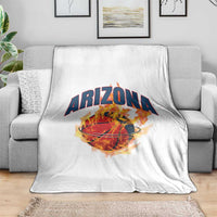 Arizona State Pride Throw Blanket Flaming Basketball Coach Gift