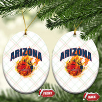Arizona State Pride Ceramic Ornament Flaming Basketball Coach Gift