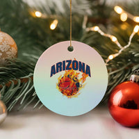 Arizona State Pride Ceramic Ornament Flaming Basketball Coach Gift