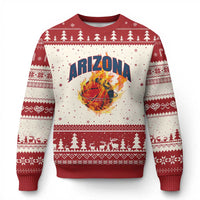 Arizona State Pride Ugly Christmas Sweater Flaming Basketball Coach Gift