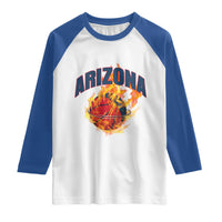 Arizona State Pride Raglan Shirt Flaming Basketball Coach Gift