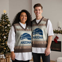 Arizona Skyline Pride V-Neck Knit Sweater Vest Gift For Basketball Fan