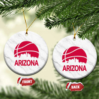 Arizona Skyline State Pride Ceramic Ornament Modern Urban Hoops Basketball
