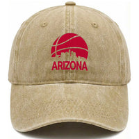 Arizona Skyline State Pride Washed Cotton Baseball Cap Modern Urban Hoops Basketball