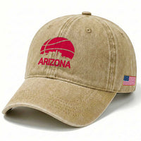 Arizona Skyline State Pride Washed Cotton Baseball Cap Modern Urban Hoops Basketball