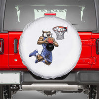 Funny Wildcat Dunking Basketball Spare Tire Cover Gift For Sports Fan