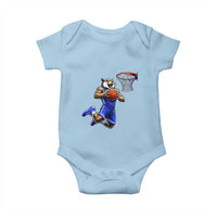 Funny Wildcat Dunking Basketball Baby Onesie Gift For Sports Fan
