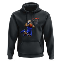 Funny Wildcat Dunking Basketball Hoodie Gift For Sports Fan