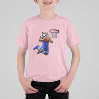 Funny Wildcat Dunking Basketball T Shirt For Kid Gift For Sports Fan