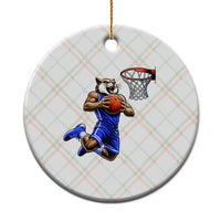 Funny Wildcat Dunking Basketball Ceramic Ornament Gift For Sports Fan