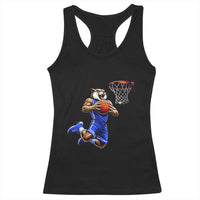 Funny Wildcat Dunking Basketball Racerback Tank Top Gift For Sports Fan