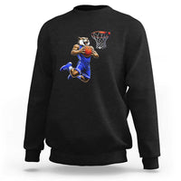 Funny Wildcat Dunking Basketball Sweatshirt Gift For Sports Fan