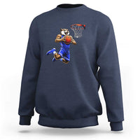 Funny Wildcat Dunking Basketball Sweatshirt Gift For Sports Fan