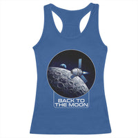 Back To The Moon Racerback Tank Top Lunar Mission Astronaut Space Lover