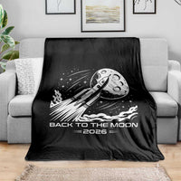 Back To The Moon Throw Blanket Space Exploration Moon Journey 2026