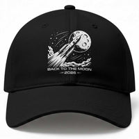 Back To The Moon Baseball Cap Space Exploration Moon Journey 2026