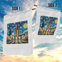 Lunar Mission Astronaut Starry Night Garden Flag Space Lover Gift