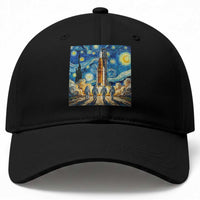 Lunar Mission Astronaut Starry Night Baseball Cap Space Lover Gift