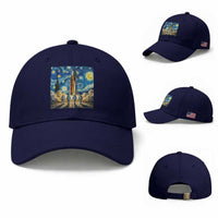 Lunar Mission Astronaut Starry Night Baseball Cap Space Lover Gift