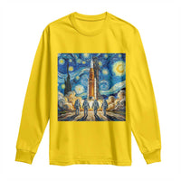 Lunar Mission Astronaut Starry Night Long Sleeve Shirt Space Lover Gift