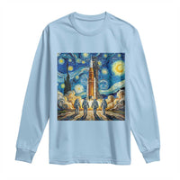Lunar Mission Astronaut Starry Night Long Sleeve Shirt Space Lover Gift
