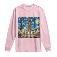 Lunar Mission Astronaut Starry Night Long Sleeve Shirt Space Lover Gift
