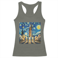 Lunar Mission Astronaut Starry Night Racerback Tank Top Space Lover Gift