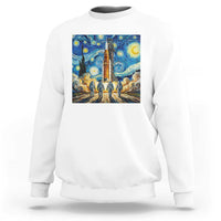 Lunar Mission Astronaut Starry Night Sweatshirt Space Lover Gift
