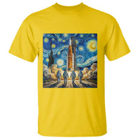 Lunar Mission Astronaut Starry Night T Shirt Space Lover Gift