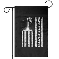 Patriotic American Pride Astronaut Lunar Mission Garden Flag Back To The Moon