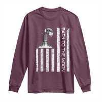 Patriotic American Pride Astronaut Lunar Mission Long Sleeve Shirt Back To The Moon
