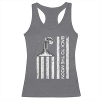 Patriotic American Pride Astronaut Lunar Mission Racerback Tank Top Back To The Moon