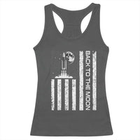 Patriotic American Pride Astronaut Lunar Mission Racerback Tank Top Back To The Moon