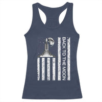 Patriotic American Pride Astronaut Lunar Mission Racerback Tank Top Back To The Moon