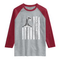 Patriotic American Pride Astronaut Lunar Mission Raglan Shirt Back To The Moon