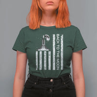 Patriotic American Pride Astronaut Lunar Mission T Shirt For Women Back To The Moon