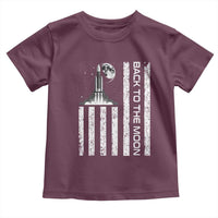 Patriotic American Pride Astronaut Lunar Mission Toddler T Shirt Back To The Moon