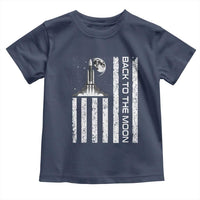 Patriotic American Pride Astronaut Lunar Mission Toddler T Shirt Back To The Moon