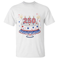 USA 250th Anniversary Birthday Cake Party Gift T Shirt