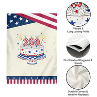 USA 250th Anniversary Birthday Cake Party Gift Patriotic Garden Flag